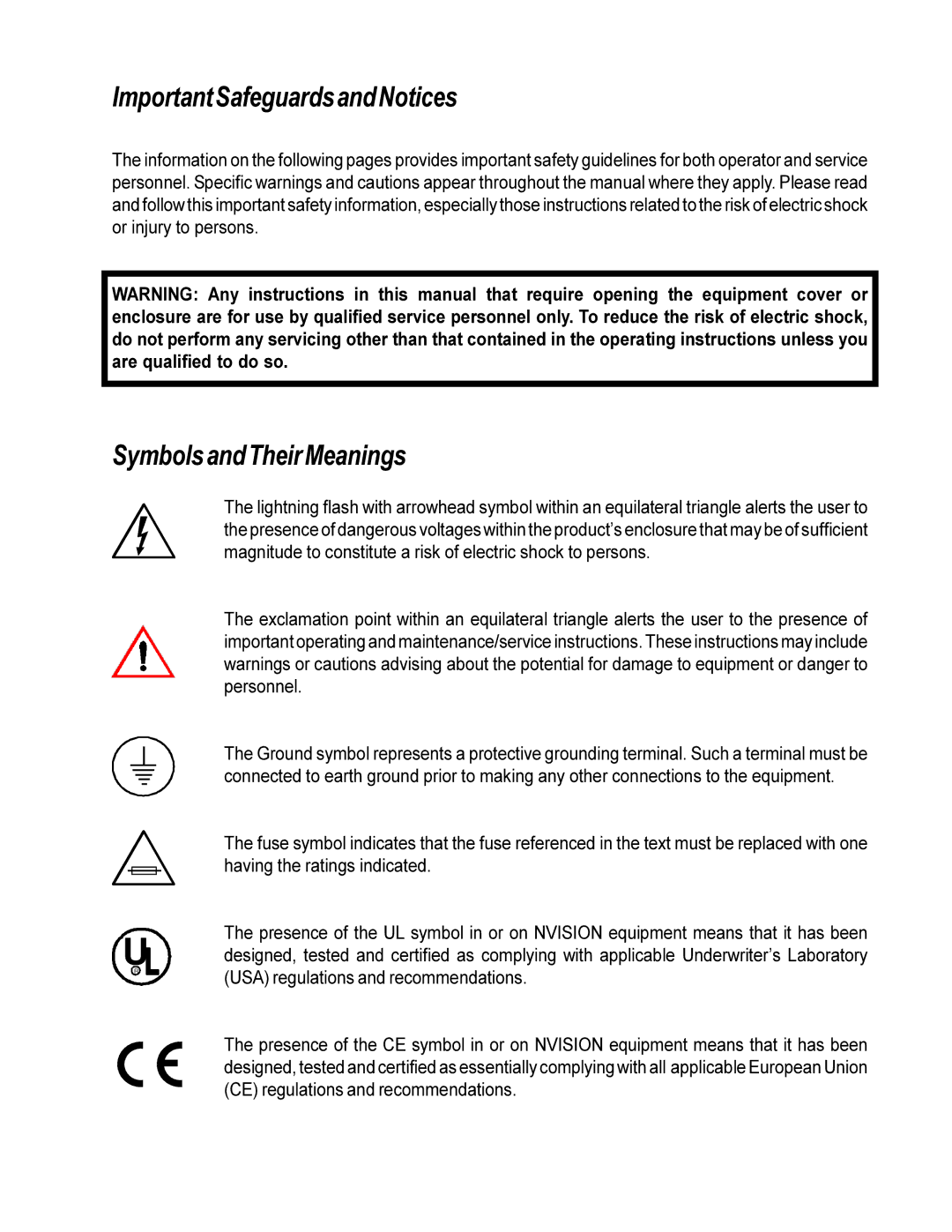 Envision Peripherals NV3128 manual ImportantSafeguardsandNotices 