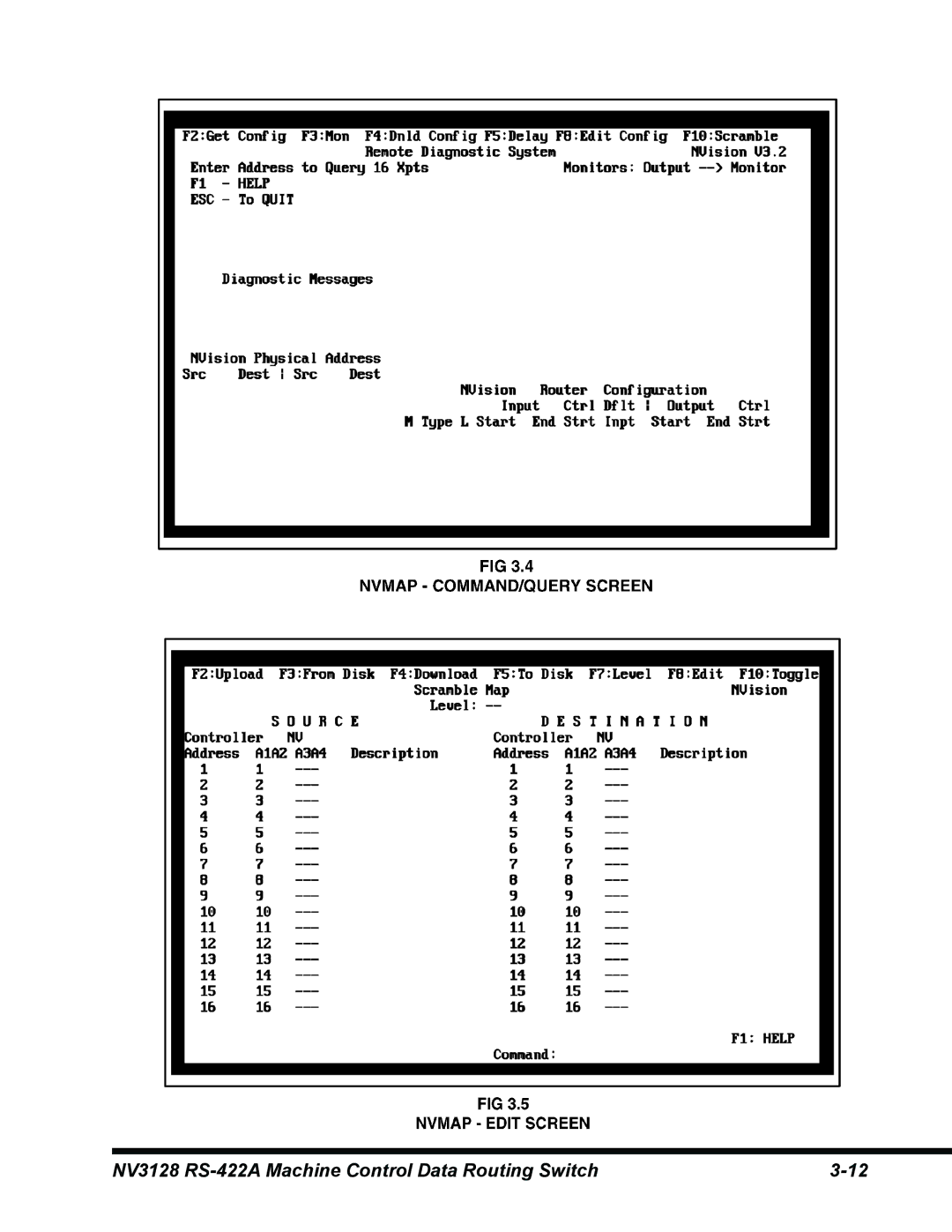 Envision Peripherals manual NV3128 RS-422A Machine Control Data Routing Switch 