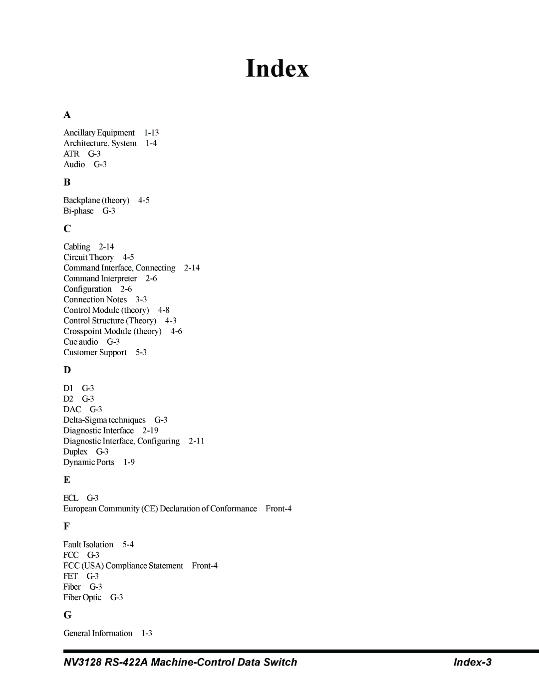 Envision Peripherals NV3128 manual Index 