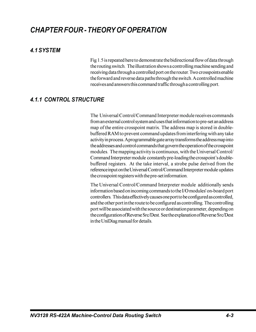 Envision Peripherals NV3128 manual Chapter Four - Theory Of Operation, System, Control Structure 