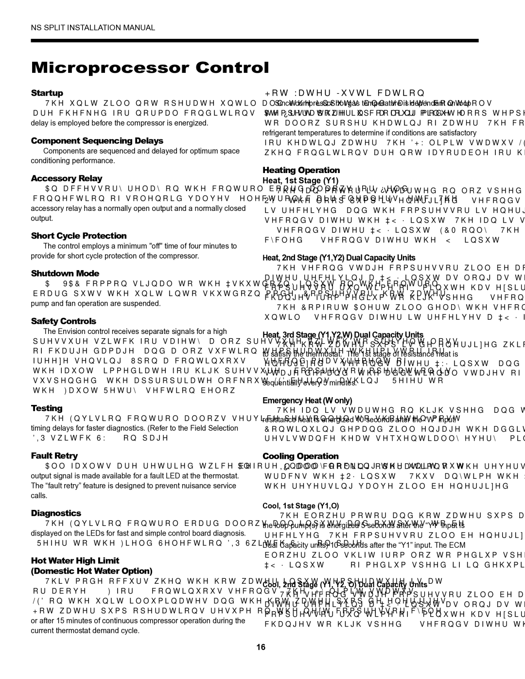 Envision Peripherals Series installation manual Microprocessor Control 