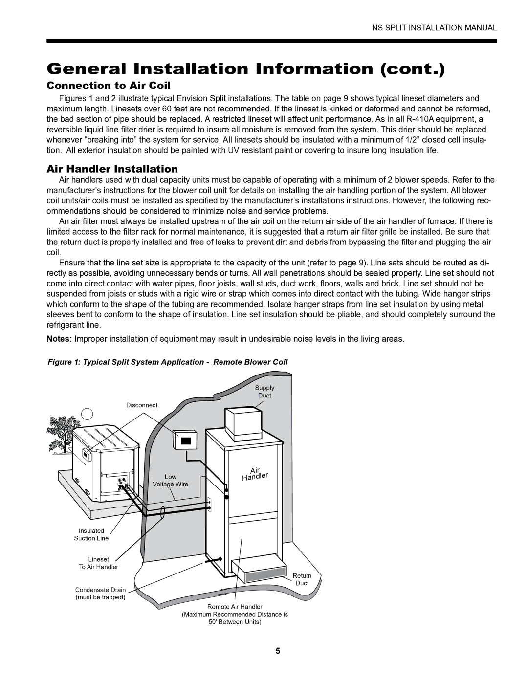 Envision Peripherals Series installation manual Connection to Air Coil, Air Handler Installation 