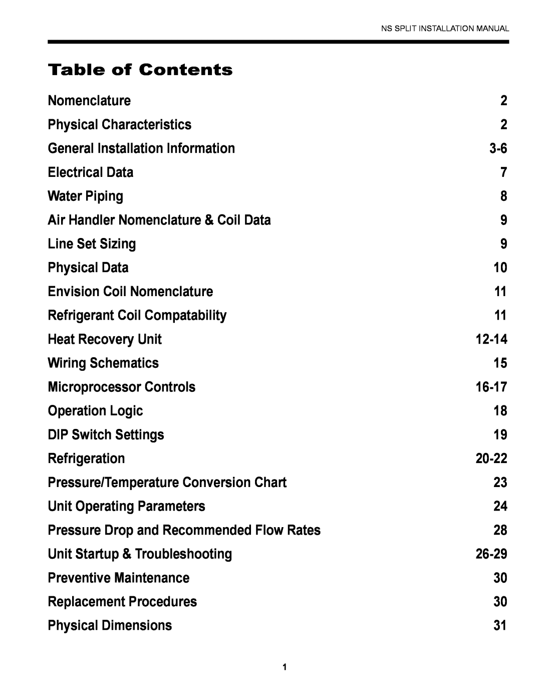 Envision Peripherals Series installation manual Table of Contents 