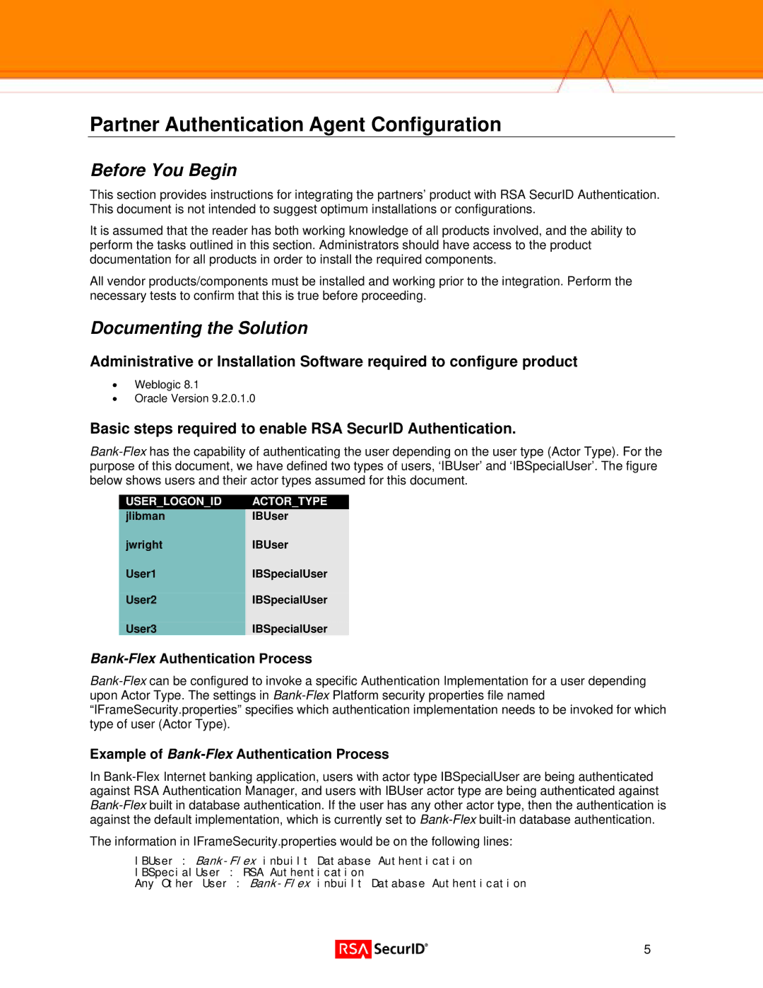 Eon Version 1.0 (J2EE) on Solaris 9 manual Partner Authentication Agent Configuration 