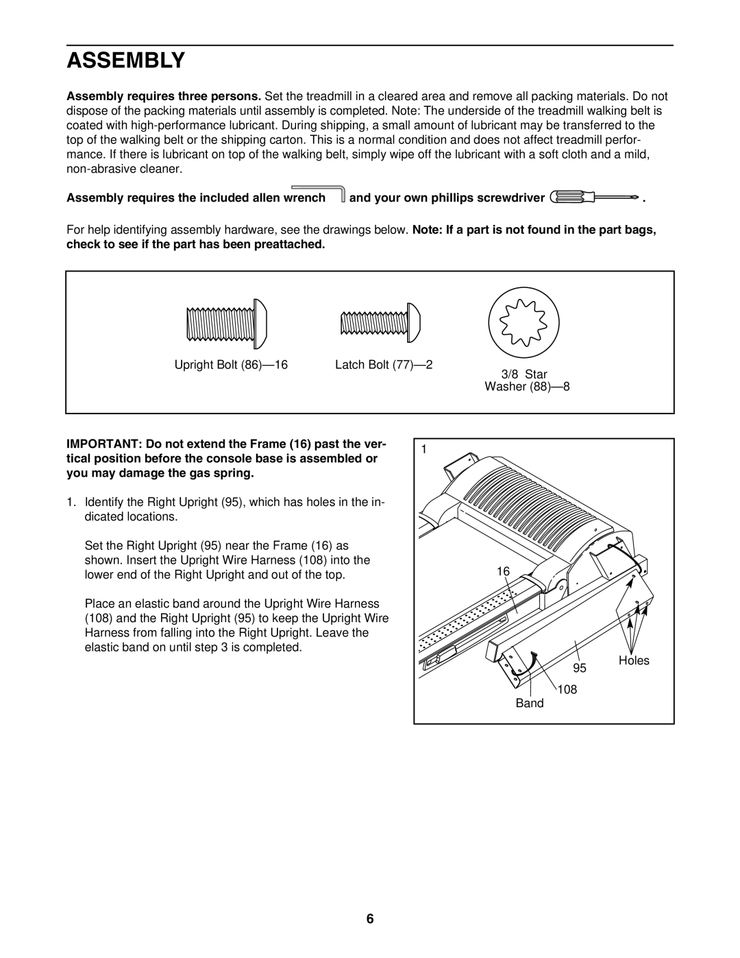 Epic Fitness 1000MX manual Assembly 