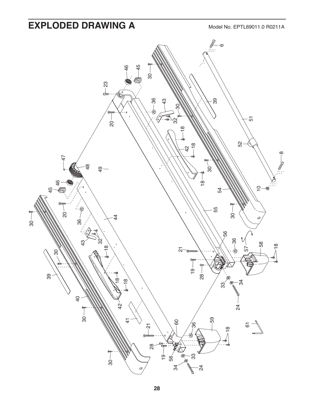 Epic Fitness CT705 manual Exploded Drawing a 