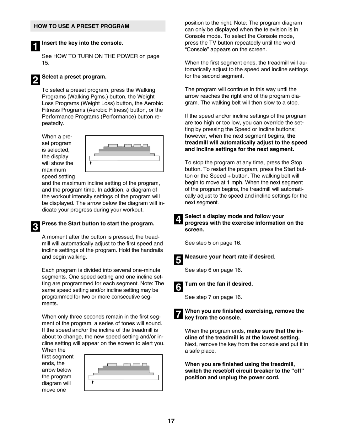 Epic Fitness ECTL09706.1 HOW to USE a Preset Program, Select a preset program, Press the Start button to start the program 