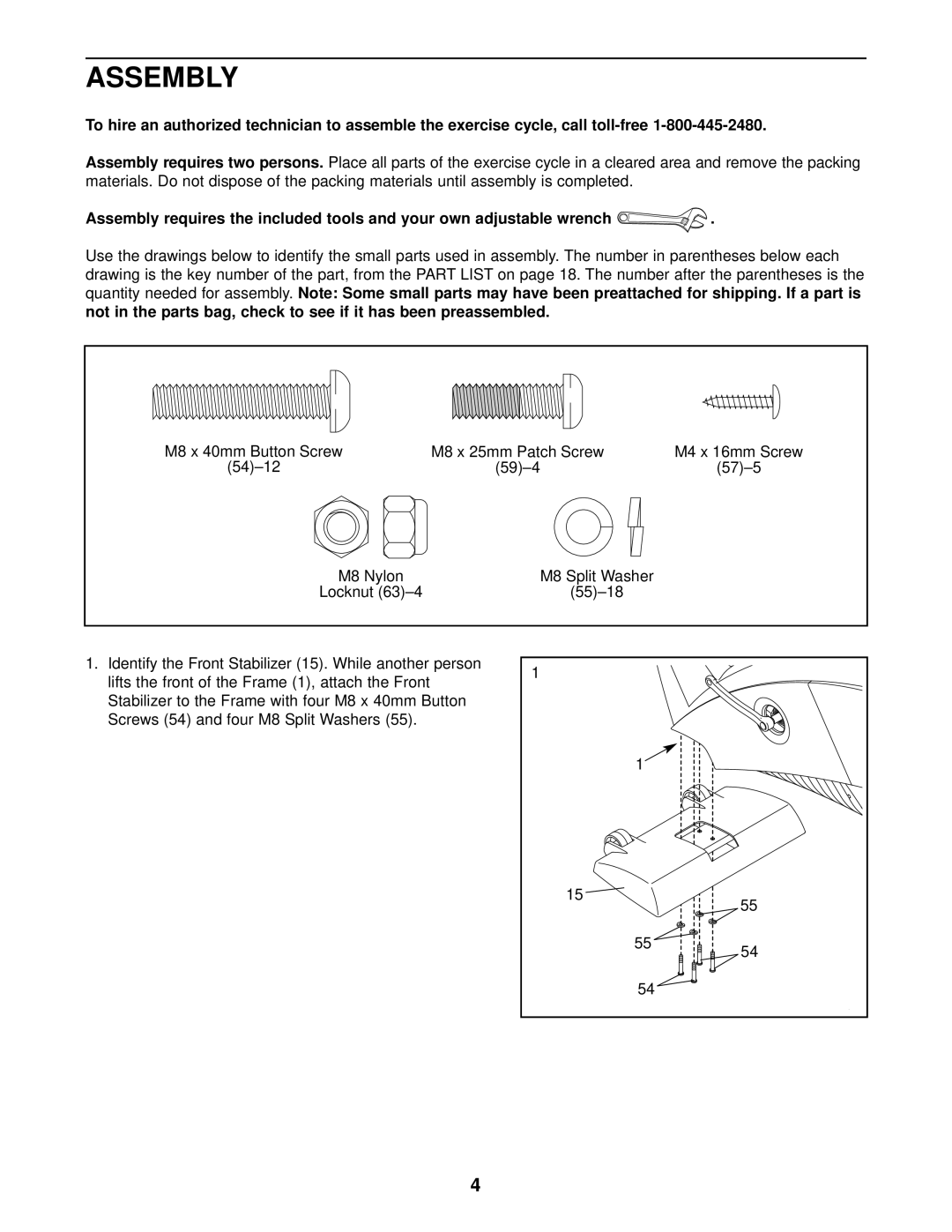 Epic Fitness EPEX3905.0 manual Assembly 