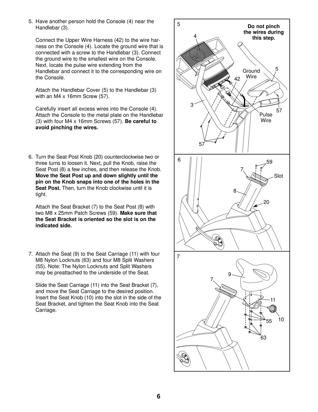 Epic Fitness EPEX3905.0 manual Wires during 