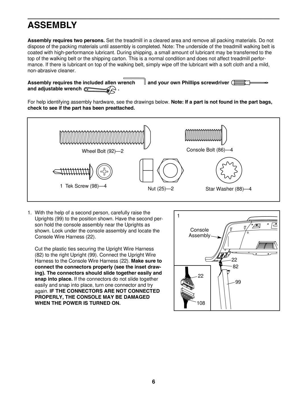 Epic Fitness EPTL09605.0 manual Assembly 