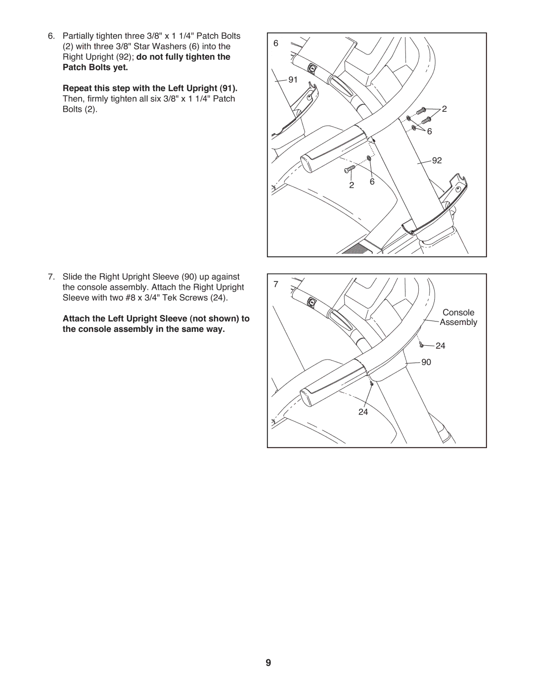 Epic Fitness EPTL12010.0 manual Assembly 