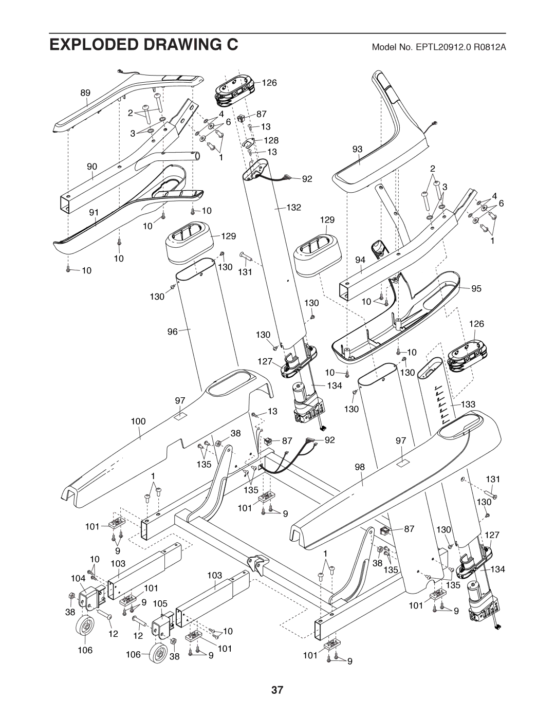 Epic Fitness eptl20912.0 manual Exploded Drawing C 