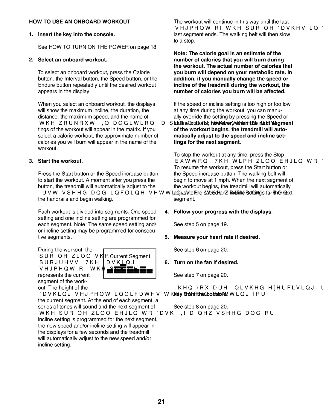 Epic Fitness EPTL89011.0 manual HOW to USE AN Onboard Workout, Select an onboard workout, Start the workout 