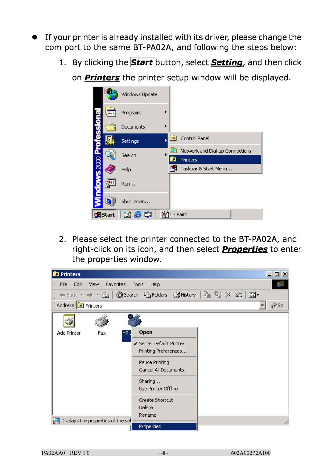 EPoX Computer BT-PA02A manual 