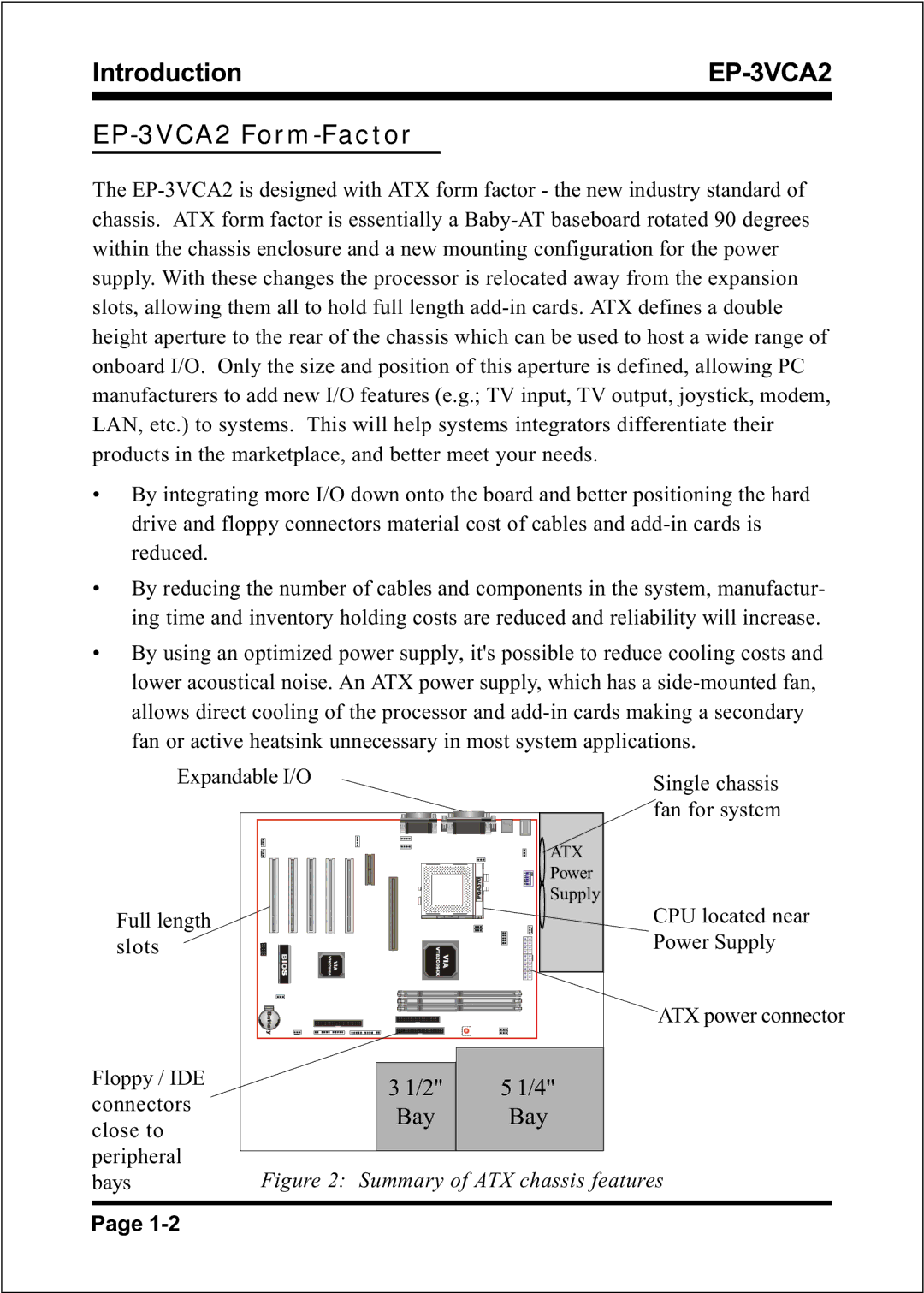 EPoX Computer specifications EP-3VCA2 Form-Factor, Summary of ATX chassis features 