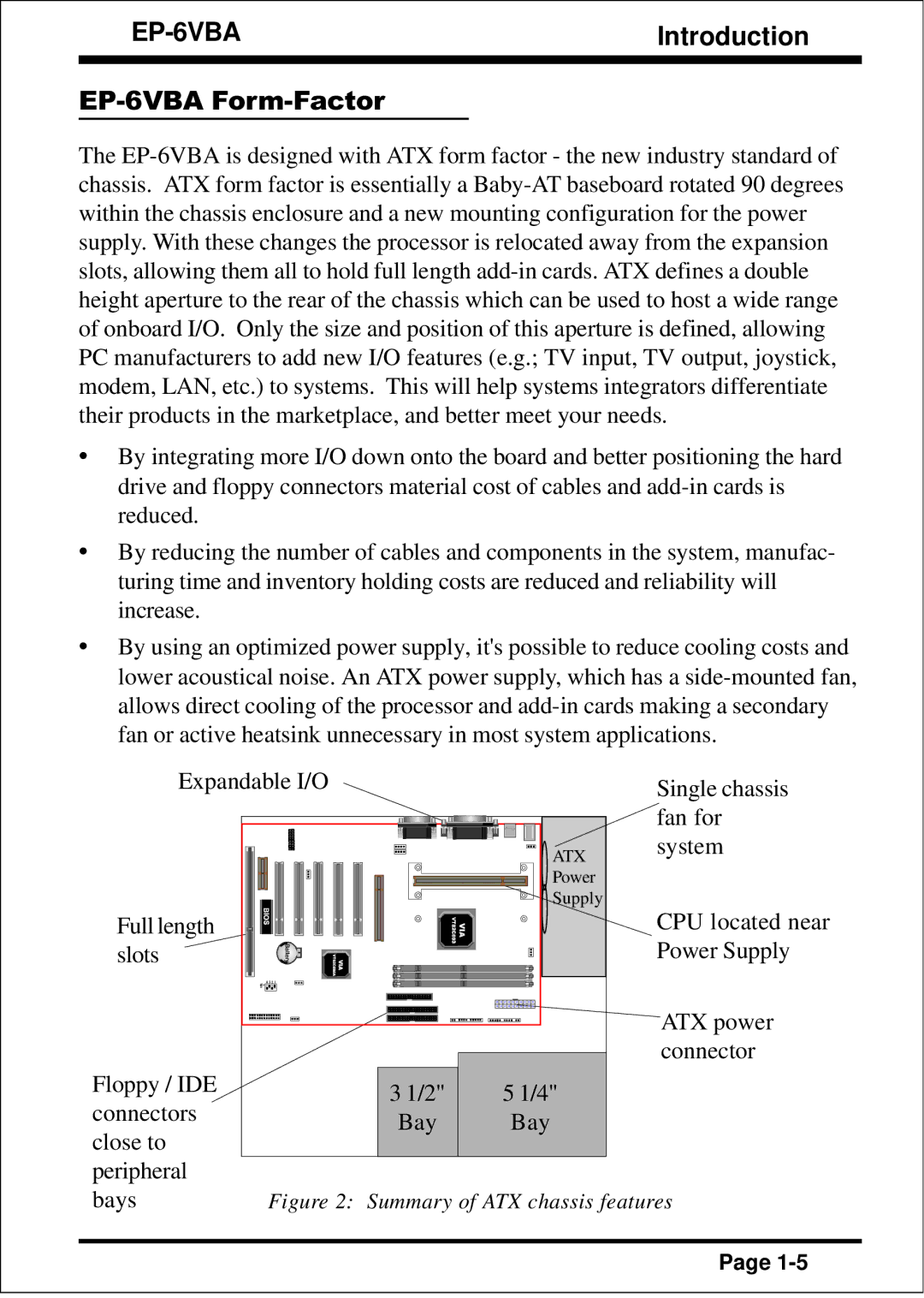 EPoX Computer specifications EP-6VBA Form-Factor, Summary of ATX chassis features 