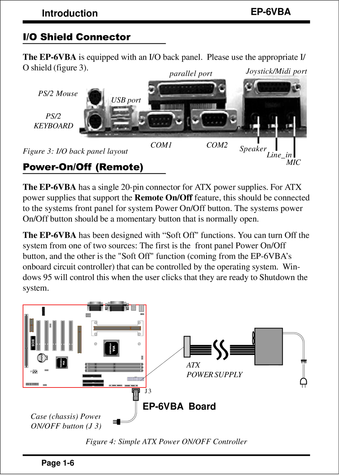 EPoX Computer specifications IntroductionEP-6VBA, Shield Connector 