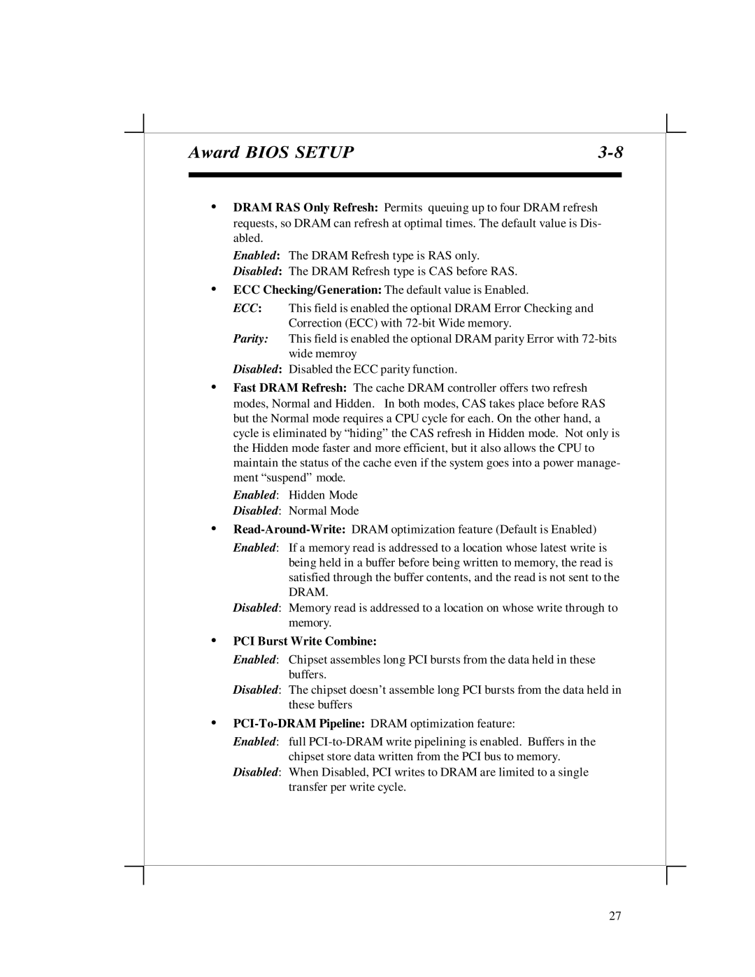 EPoX Computer KP6-FX2 manual PCI Burst Write Combine 