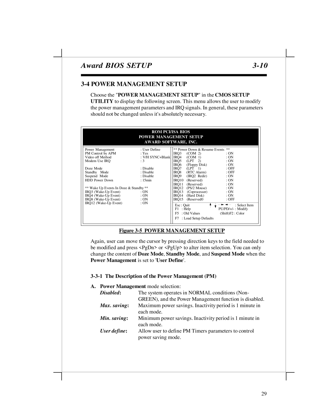 EPoX Computer KP6-FX2 manual Power Management Setup 