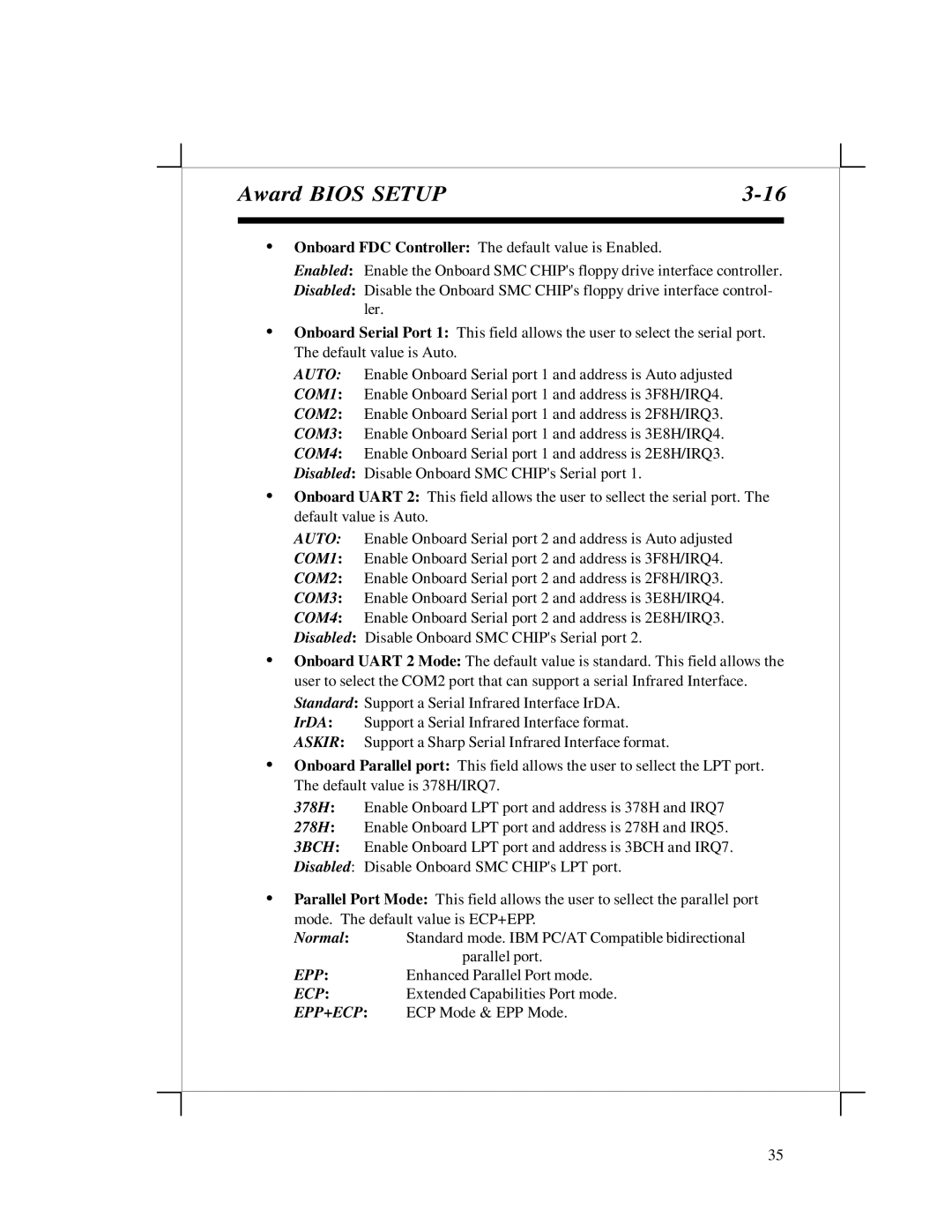 EPoX Computer KP6-FX2 manual Award Bios Setup 