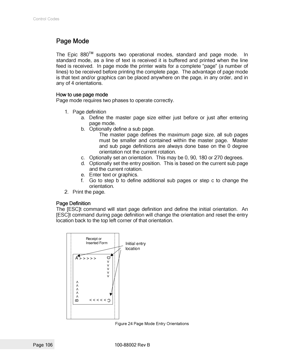 Epson 100-88002 manual Mode, How to use page mode, Definition 