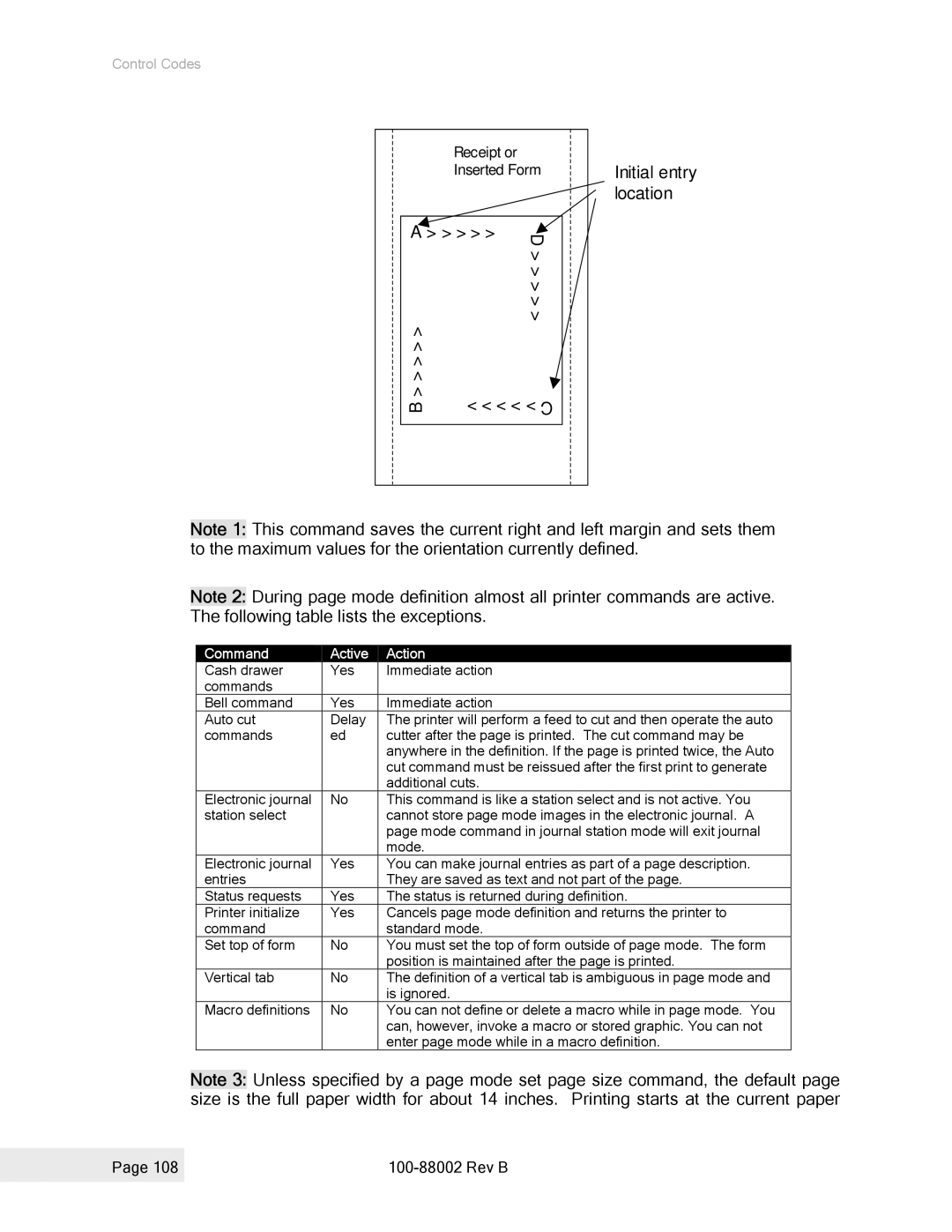 Epson 100-88002 manual Initial entry 