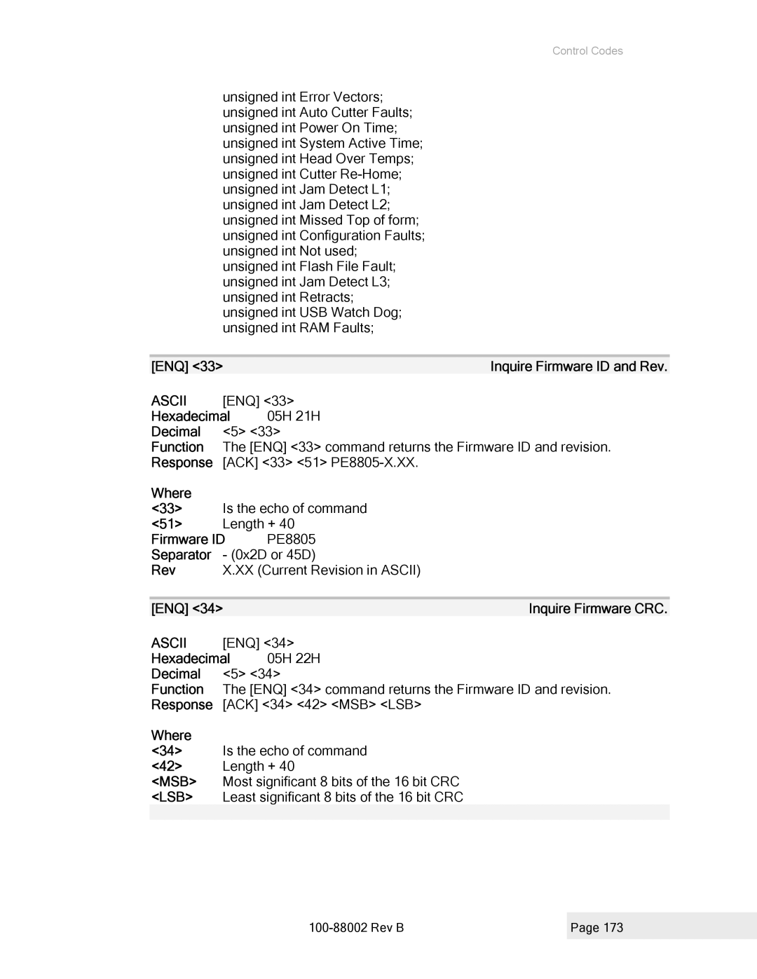 Epson 100-88002 manual Msb, Lsb 