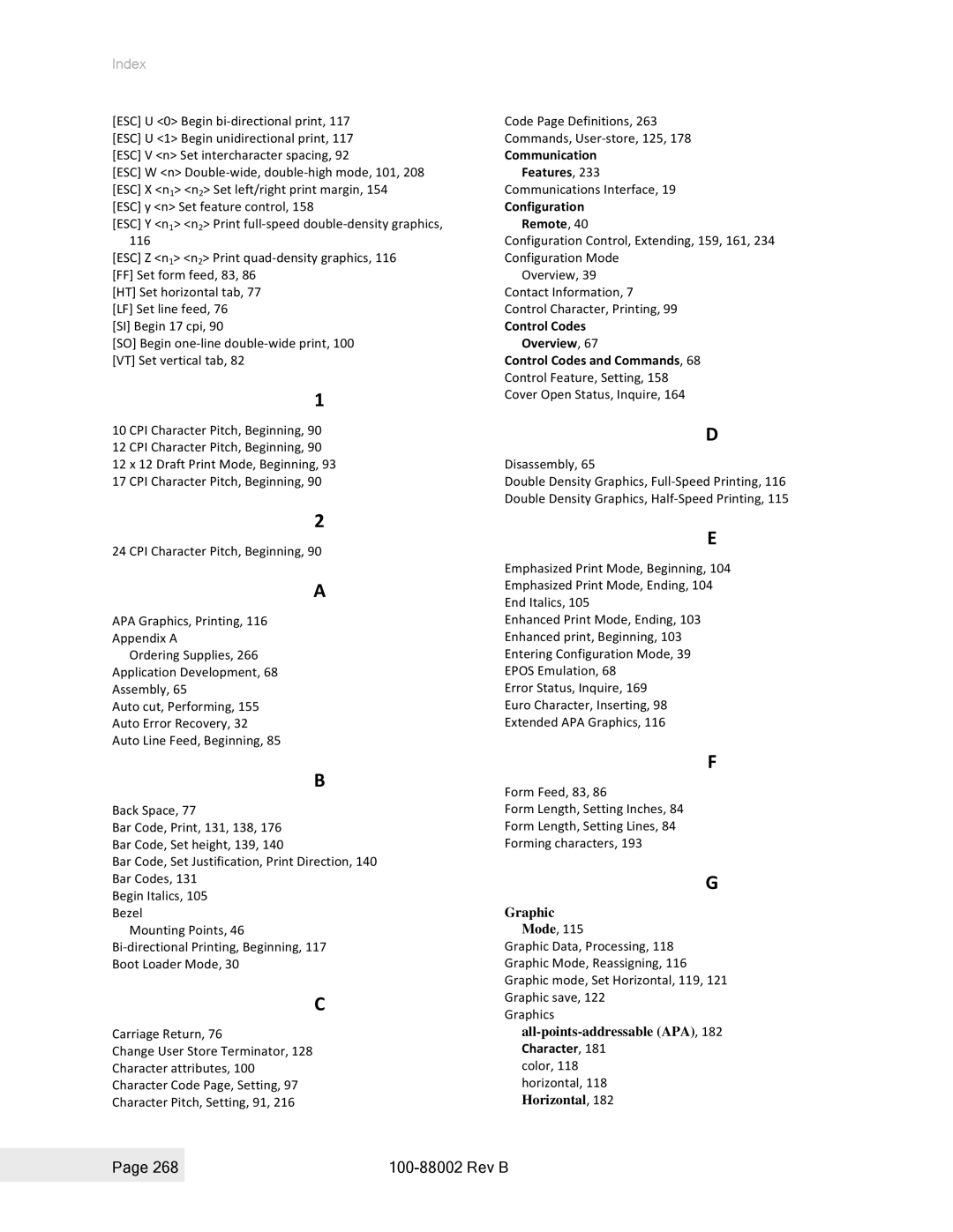 Epson 100-88002 manual All-points-addressable APA 