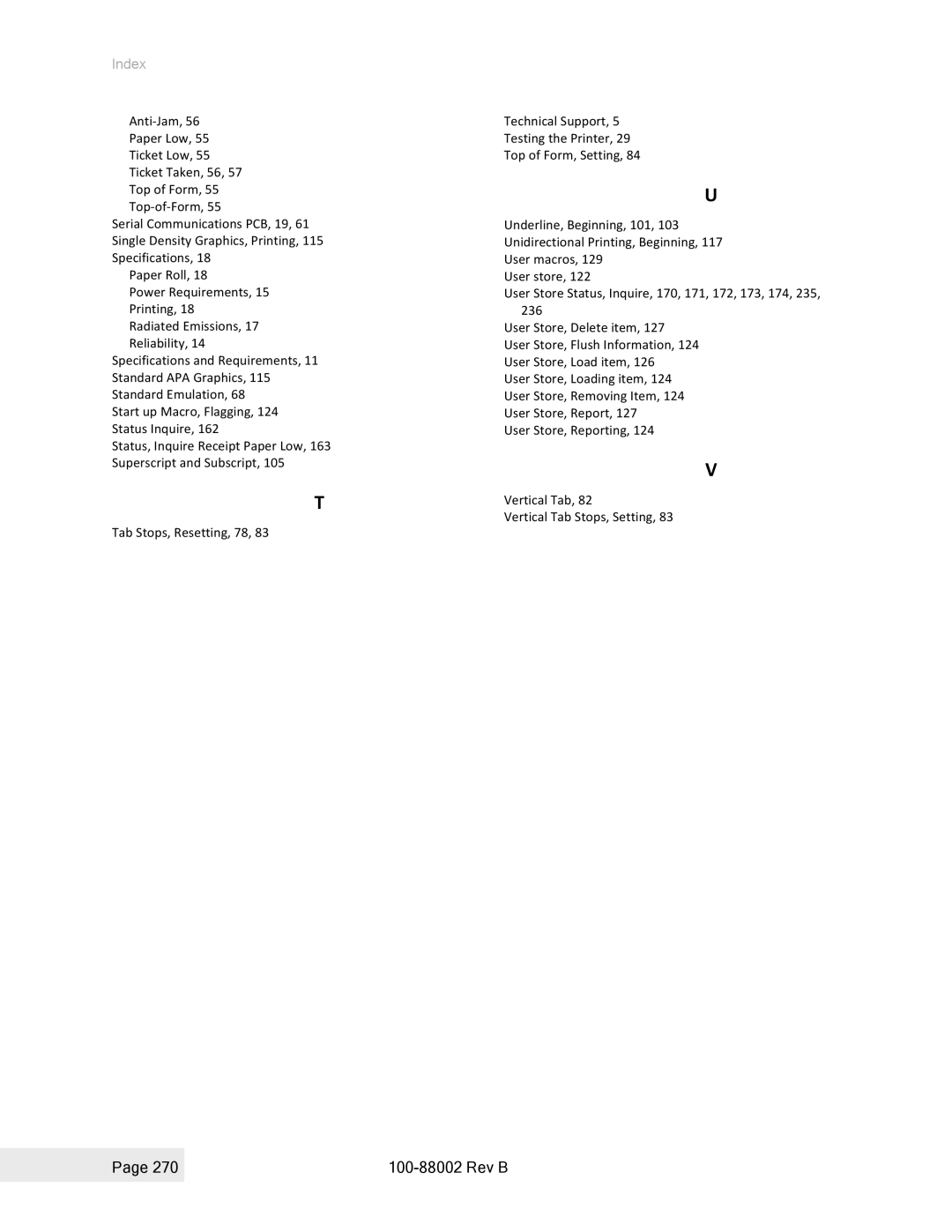 Epson 100-88002 manual Rev B 