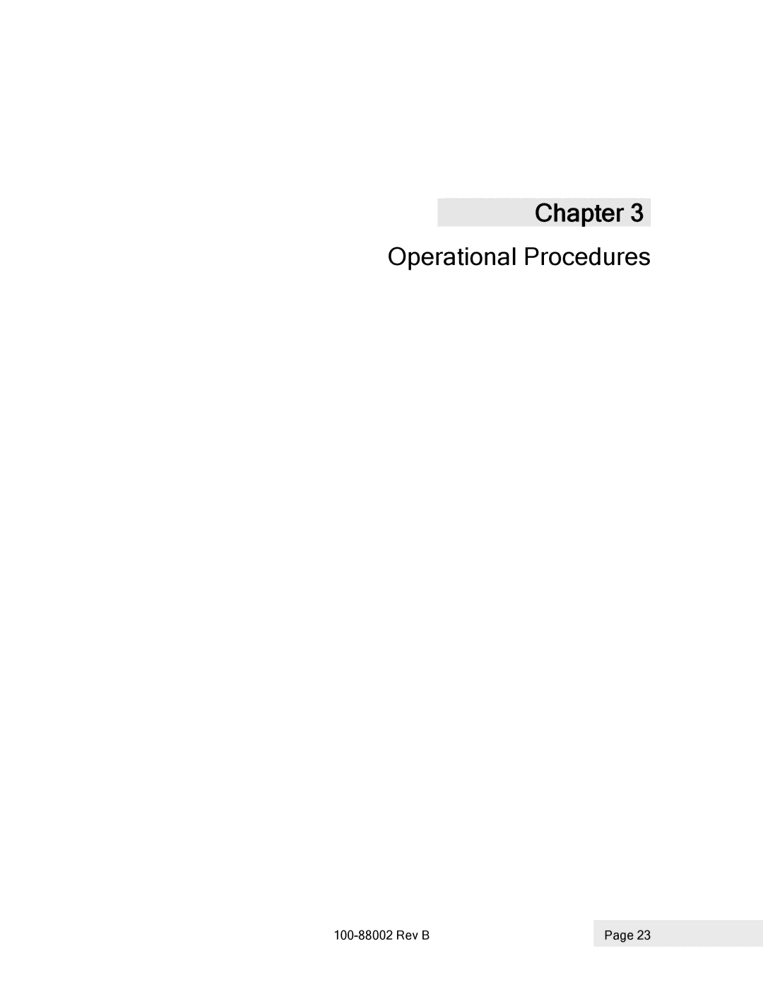 Epson 100-88002 manual Operational Procedures 