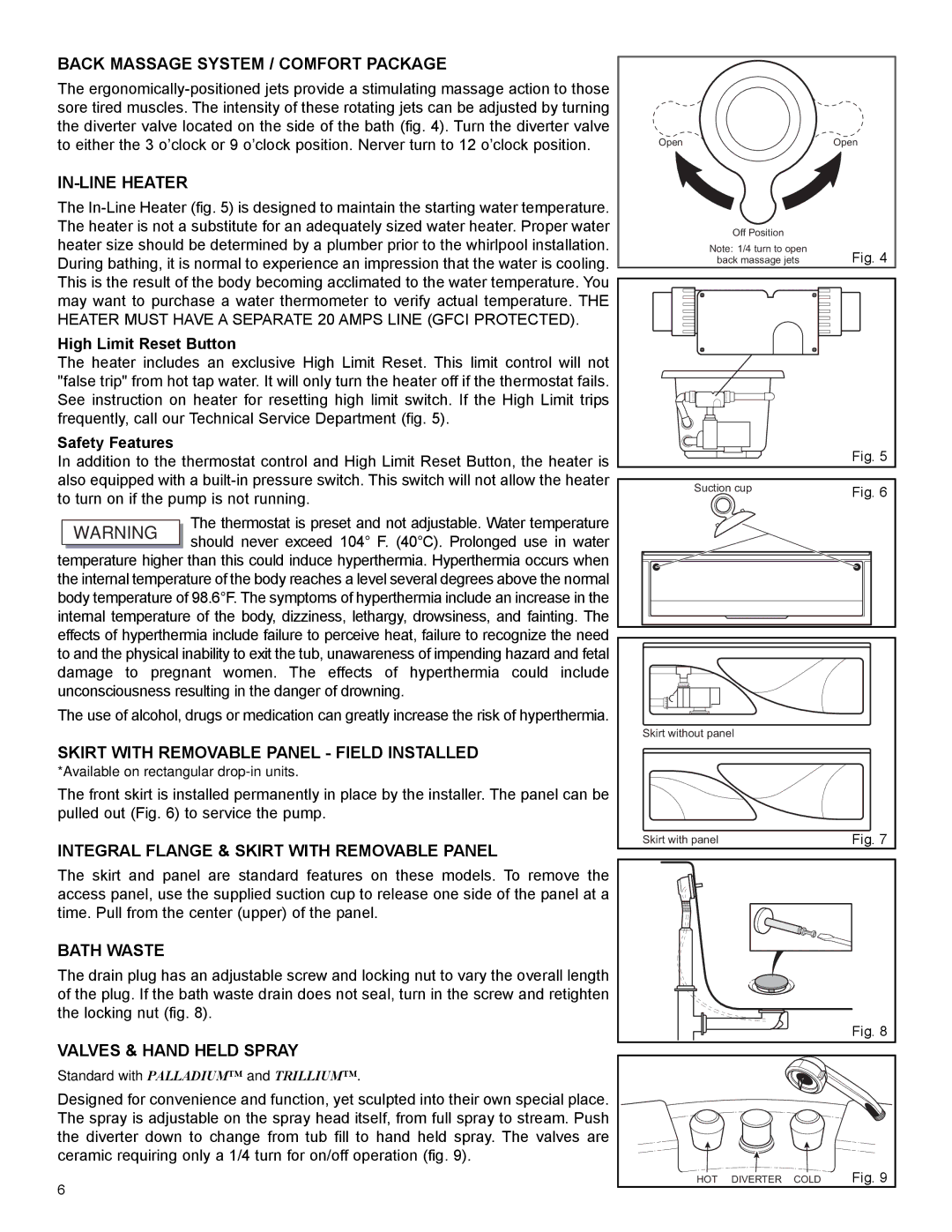 Epson 10050073 Back Massage System / Comfort Package, IN-LINE Heater, Skirt with Removable Panel Field Installed 