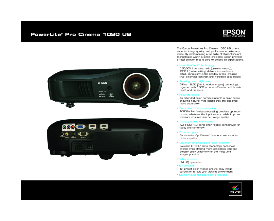 Epson manual PowerLite Pro Cinema 1080 UB 