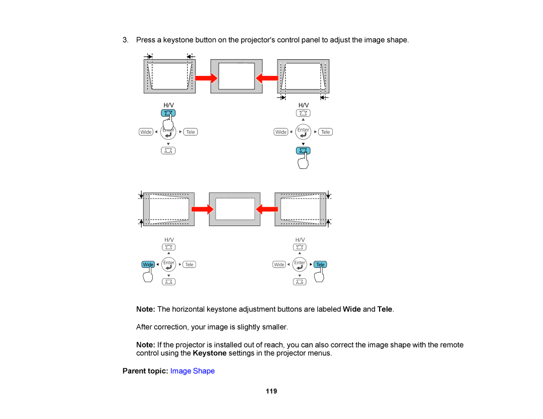 Epson 1420Wi, 1430Wi manual Parent topic Image Shape 