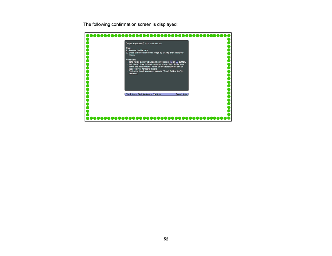 Epson 1430Wi, 1420Wi manual Following confirmation screen is displayed 