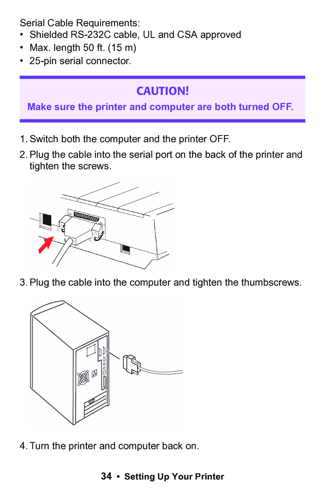 Epson 188 manual Make sure the printer and computer are both turned OFF 