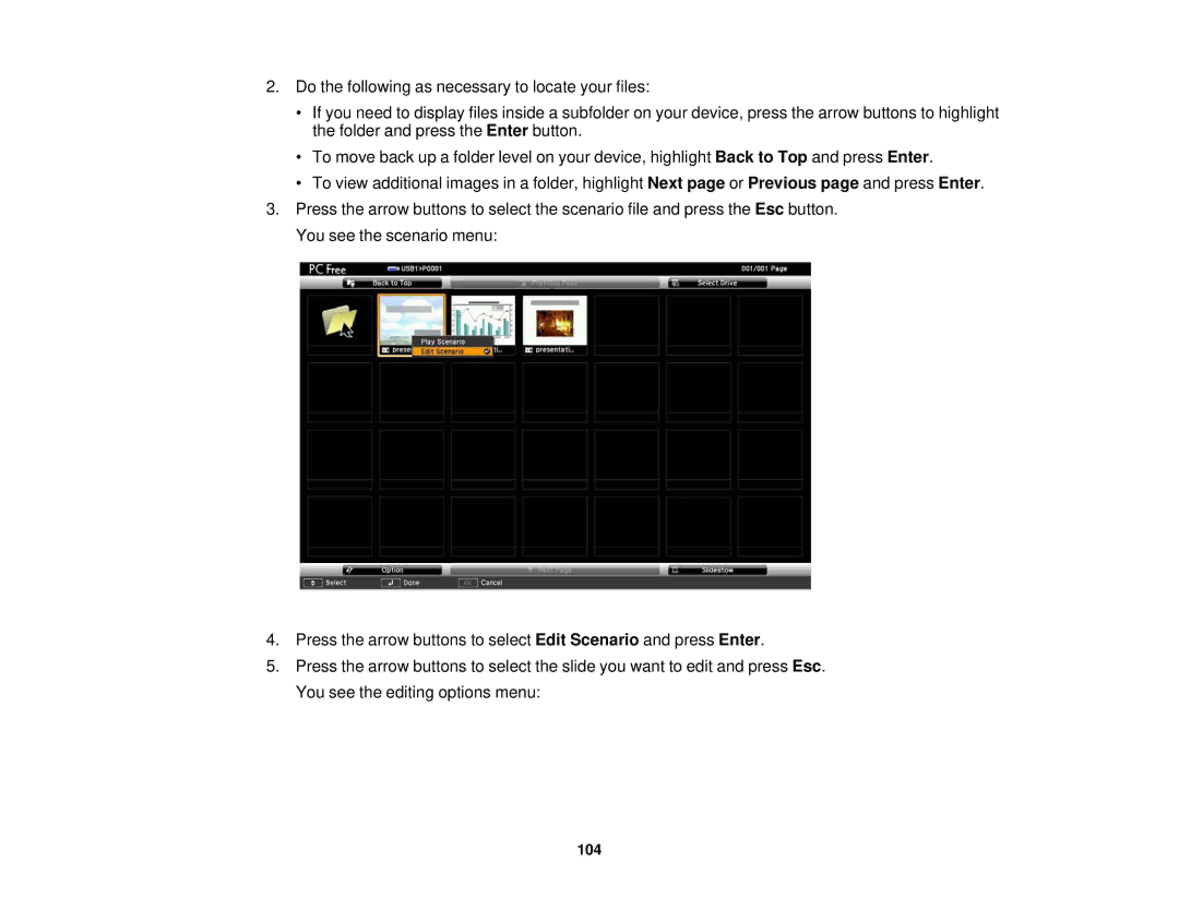 Epson 1930 manual 104 