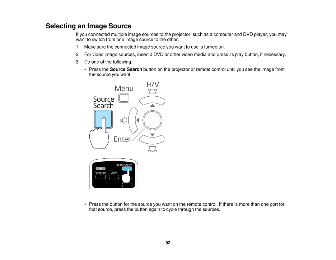 Epson 1930 manual Selecting an Image Source 