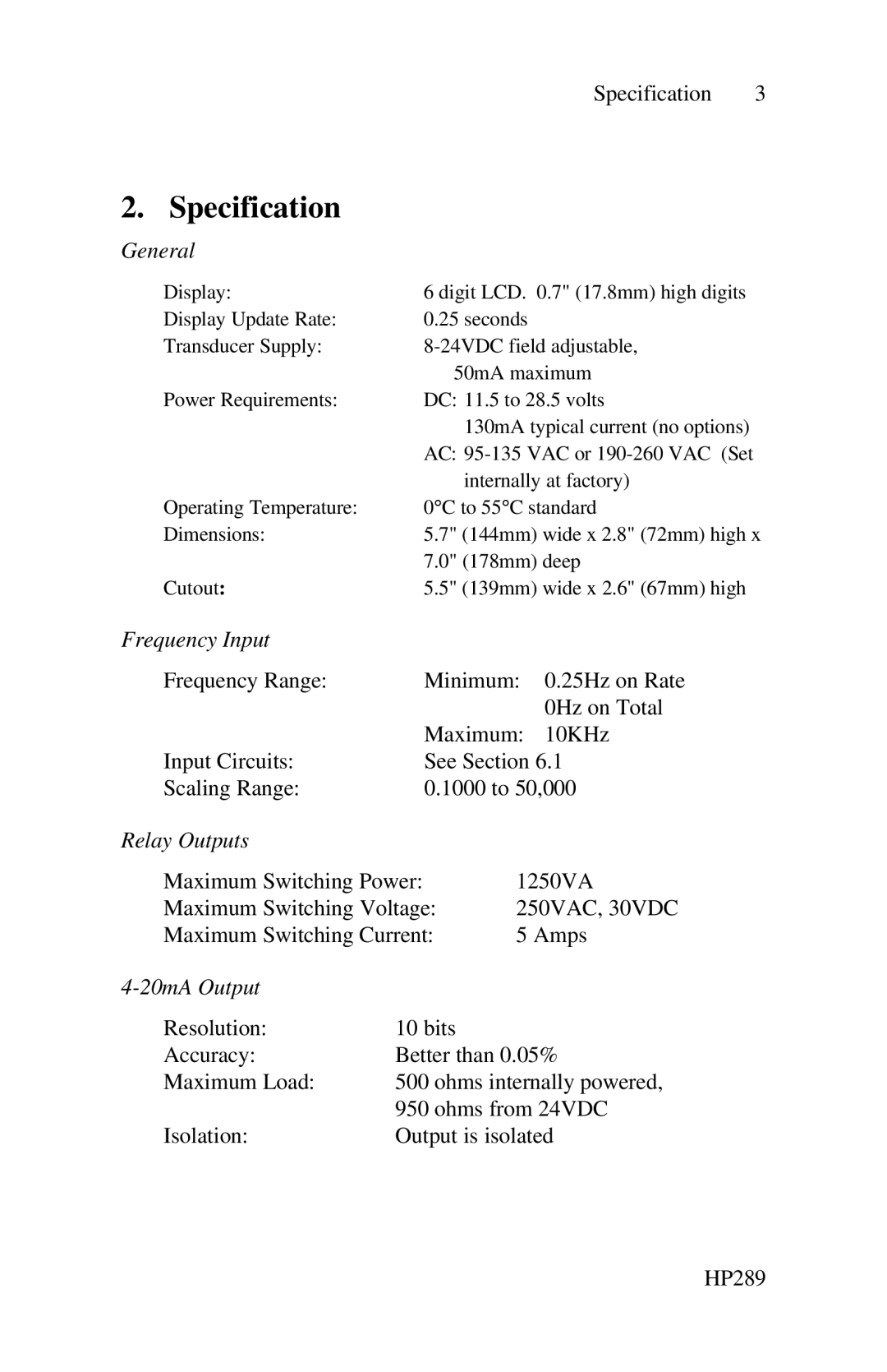 Epson 214D-1 user manual Specification, General 