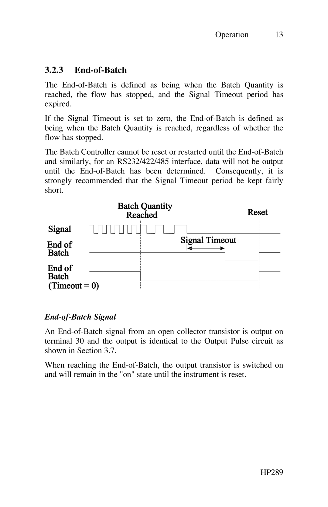 Epson 214D-1 user manual End-of-Batch Signal 