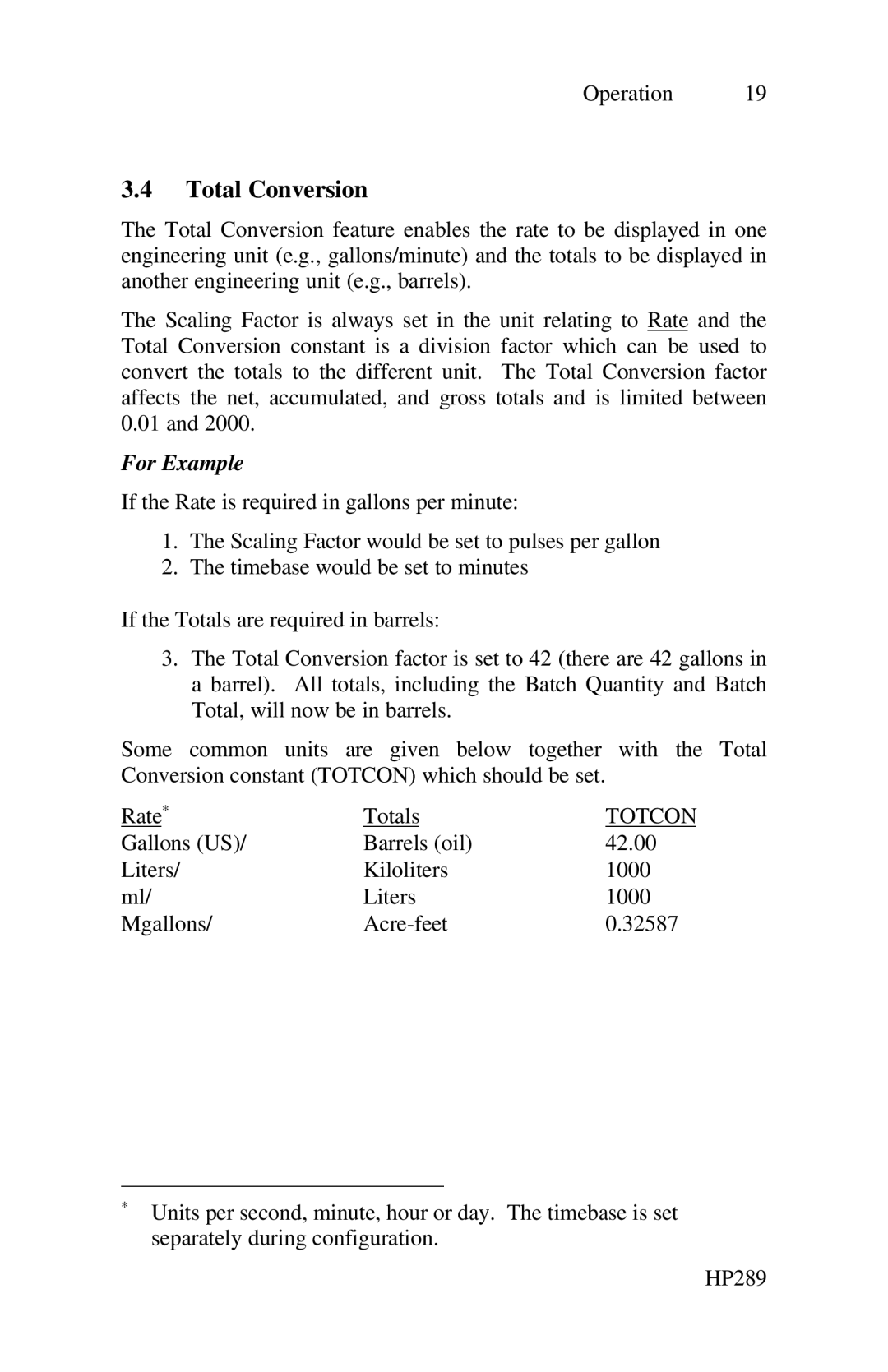 Epson 214D-1 user manual Total Conversion, For Example 