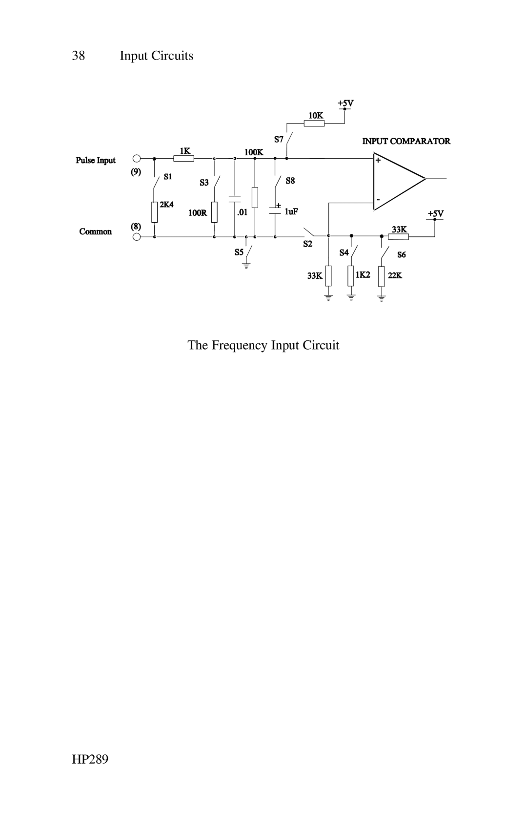 Epson 214D-1 user manual Input Circuits Frequency Input Circuit HP289 