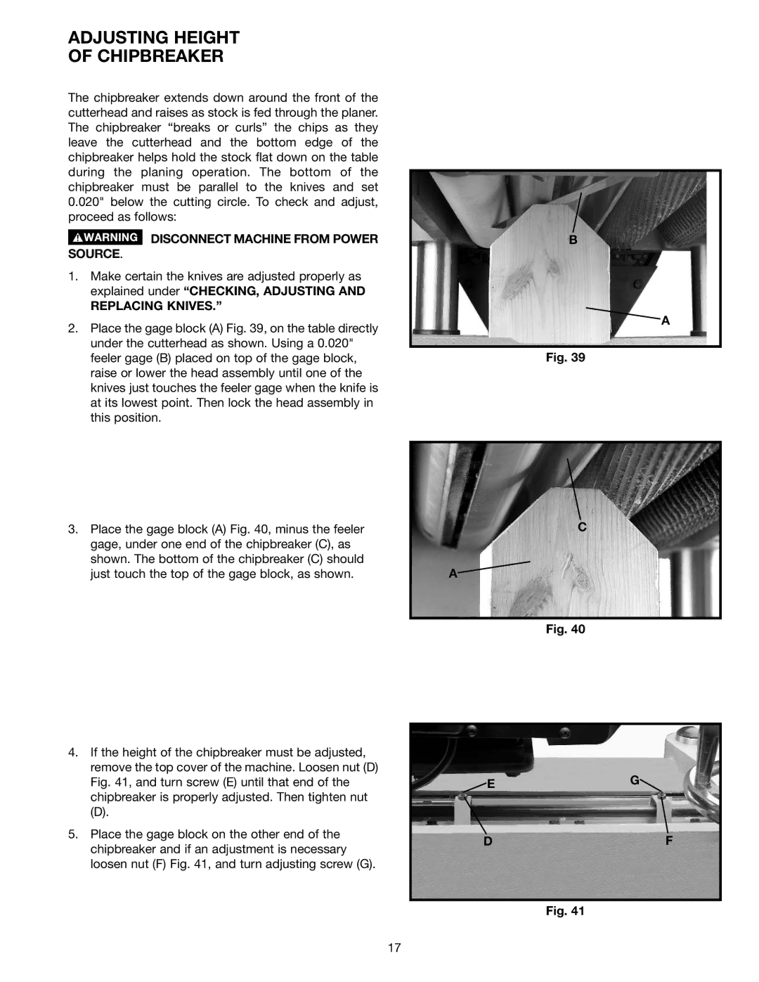 Epson 22-681 instruction manual Adjusting Height Chipbreaker, Replacing Knives 