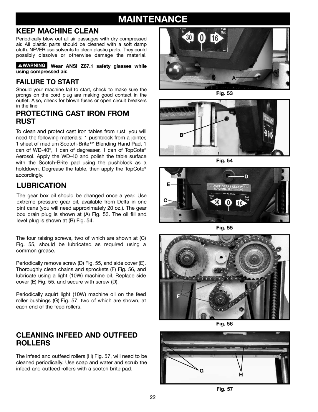 Epson 22-681 instruction manual Maintenance, Keep Machine Clean, Protecting Cast Iron from Rust, Lubrication 