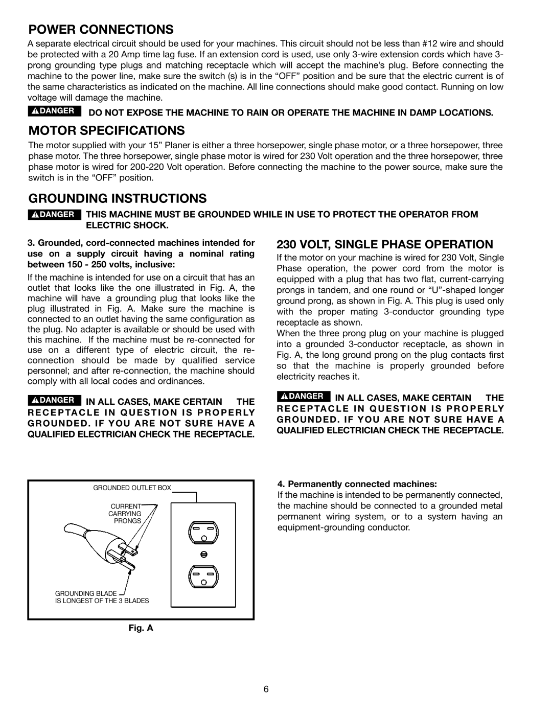 Epson 22-681 instruction manual Power Connections, Motor Specifications, Grounding Instructions 