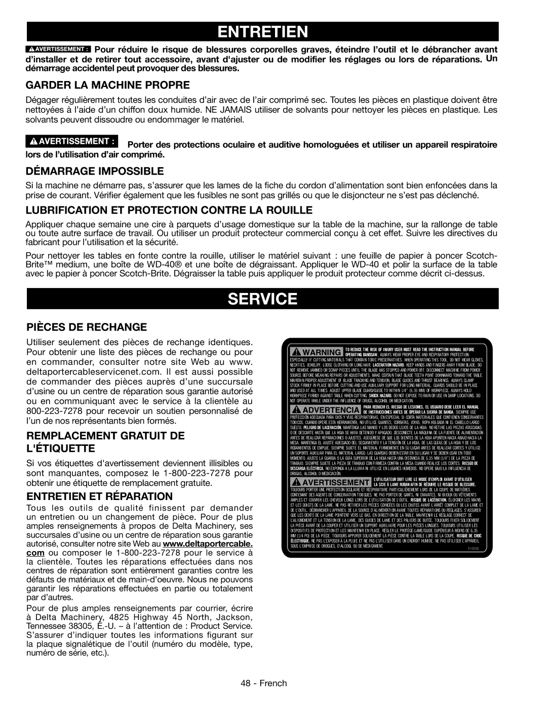 Epson 28-276 instruction manual Entretien 