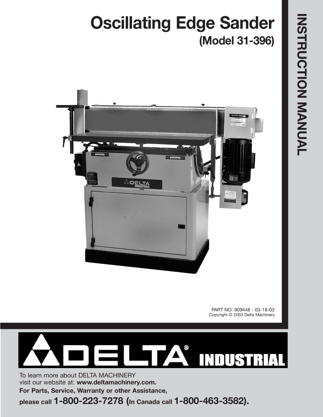 Epson 31-396 instruction manual Oscillating Edge Sander 