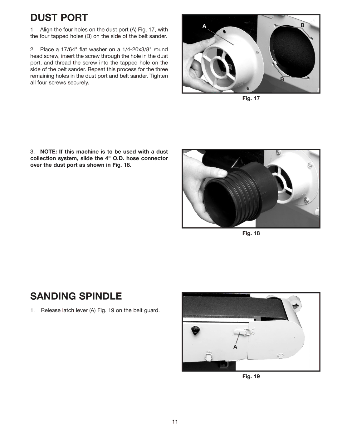 Epson 31-396 instruction manual Dust Port, Sanding Spindle 