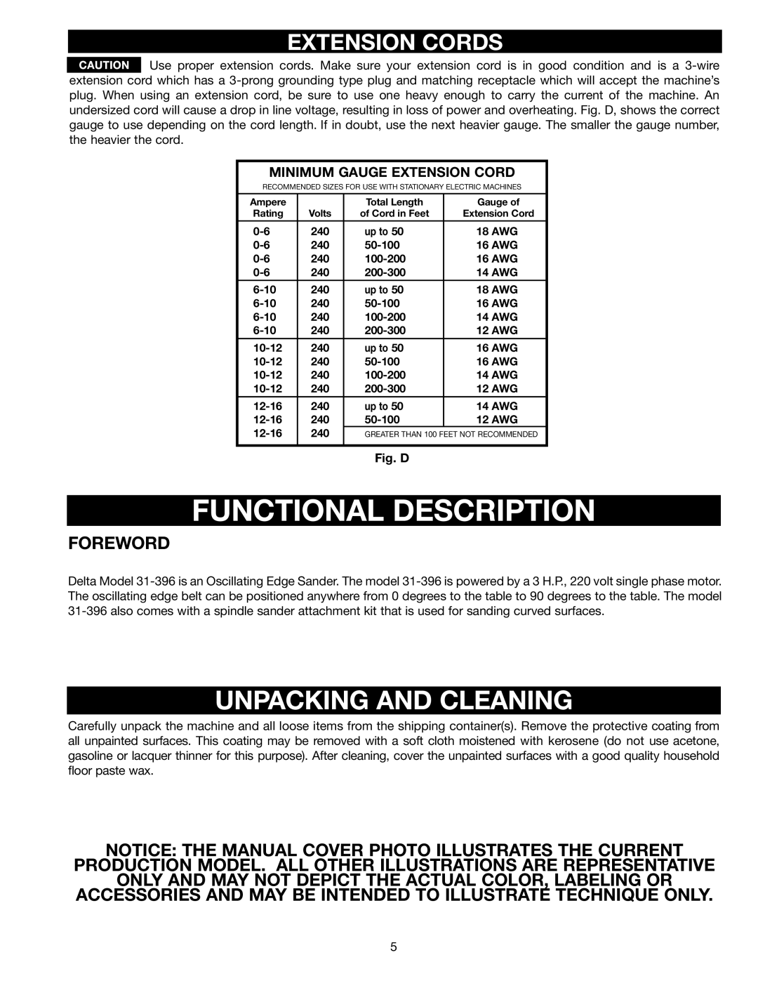 Epson 31-396 instruction manual Unpacking and Cleaning, Extension Cords 