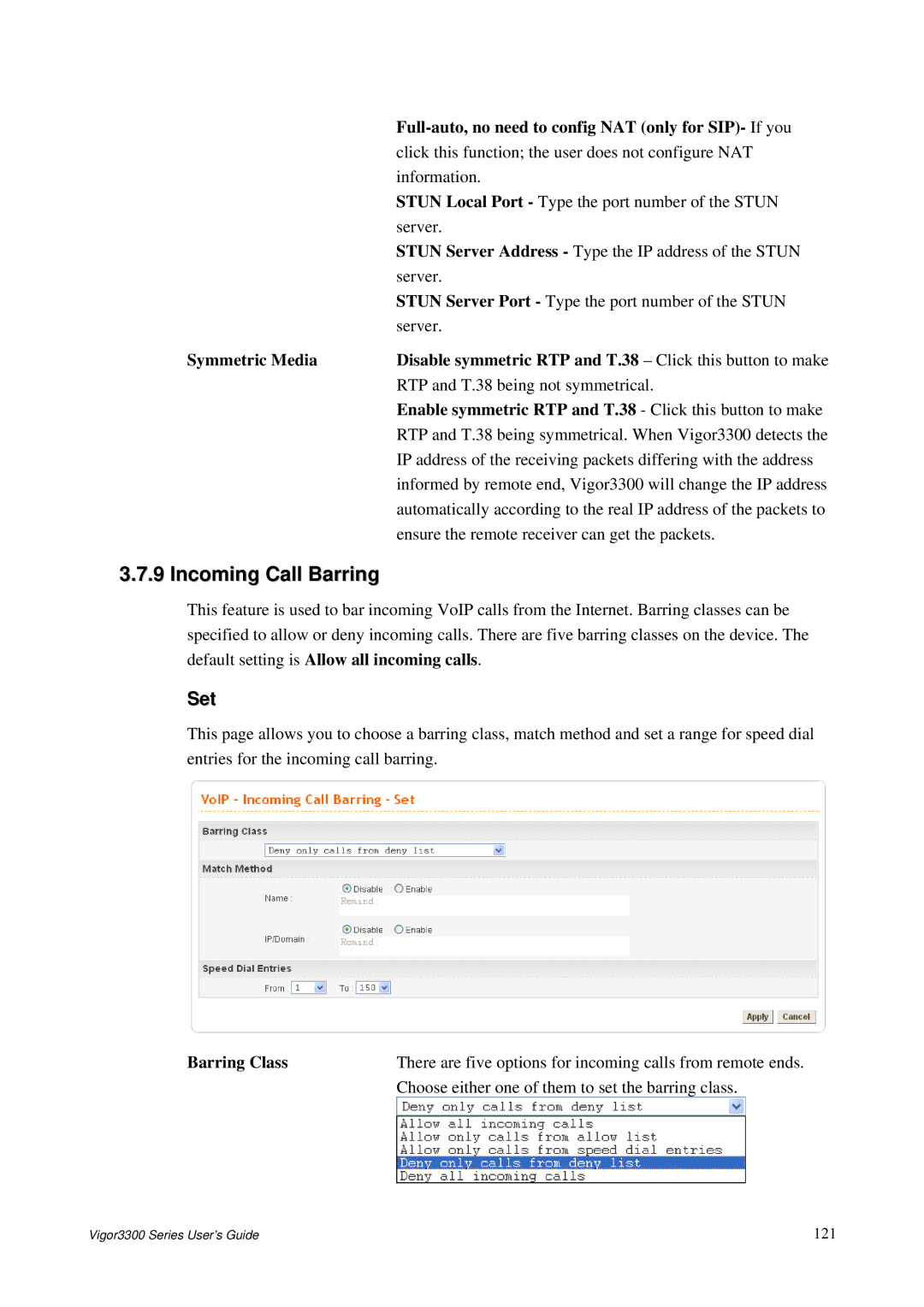 Epson 3300 manual Incoming Call Barring, Set 