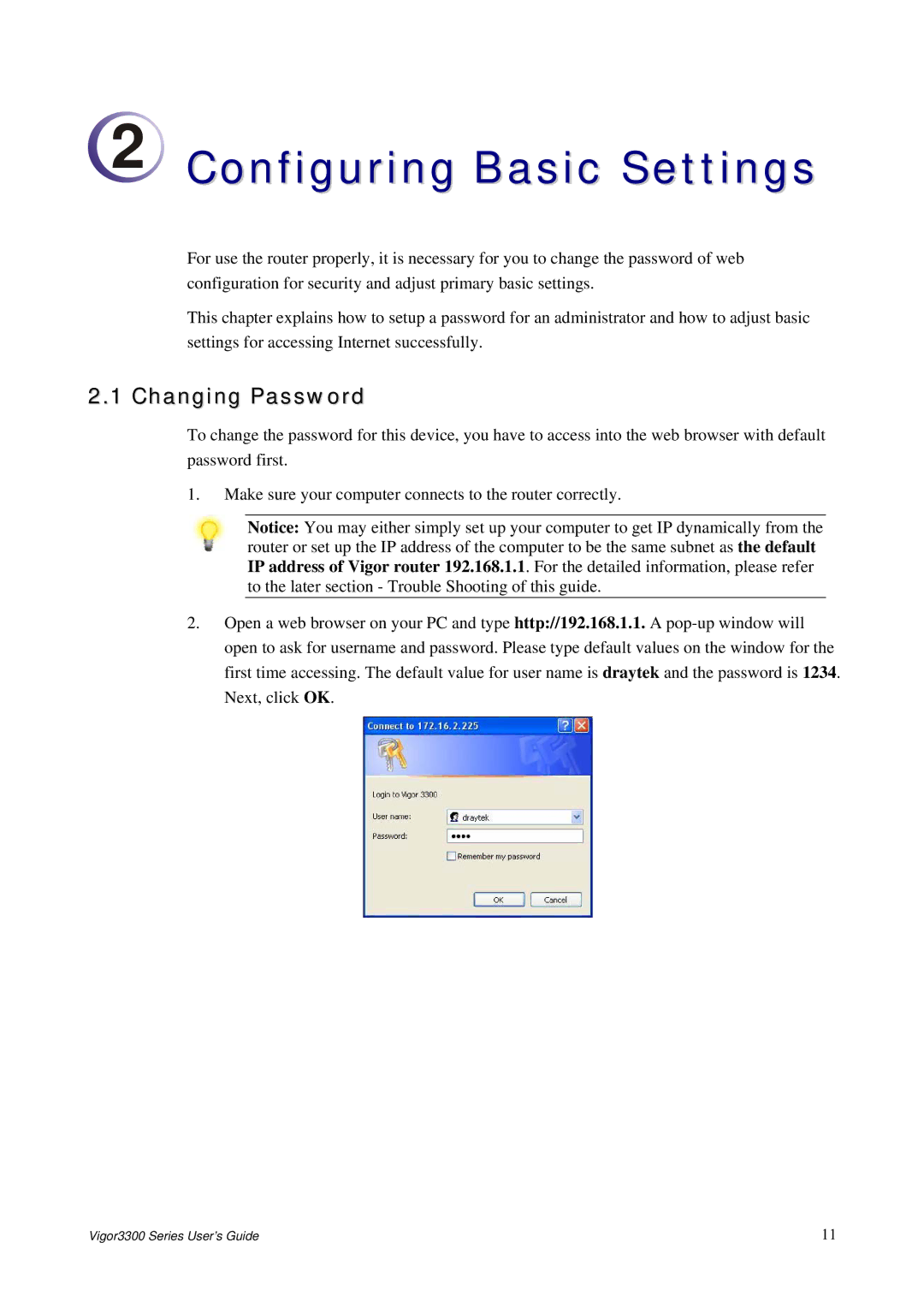 Epson 3300 manual Configuring Basic Settings, Changing Password 